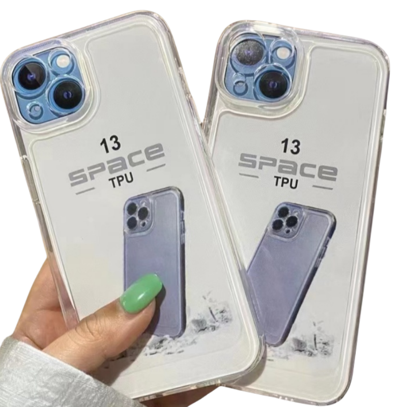 Apple 17Air 16E 16Pro kosmik şəffaf qutu 15Plus yumşaq çanta 17ProMax XR eynək Telefon 12 mobil telefon qutusu 11 XR yüksək şəffaflıq 8Plus 6S hər şey daxil XSMax 7 üçün uyğundur
