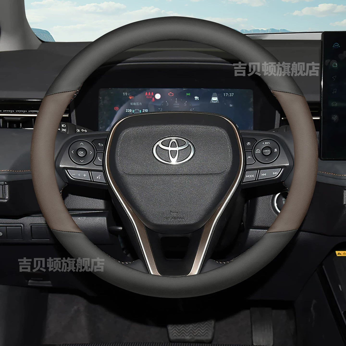 2026 Toyota Corolla/Levin L steering wheel cover, genuine leather, top layer cowhide, non-slip, sweat-resistant, for all seasons.