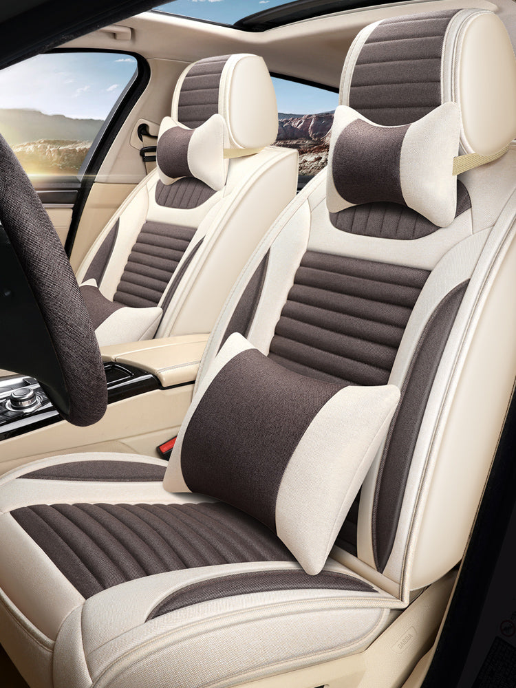 Xüsusi olaraq Dongfeng Nissan Tiida bütün mövsümlər üçün tam örtüklü avtomobil oturacaqları yastıqları və köhnə Nissan Tiida oturacaq üzlükləri (kətan) üçün hazırlanmışdır.
