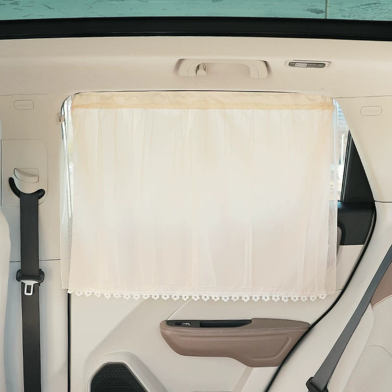 Sunscreen curtains for car windows, sun protection and heat insulation privacy curtains for baby back seats, car blackout curtains with suction cups