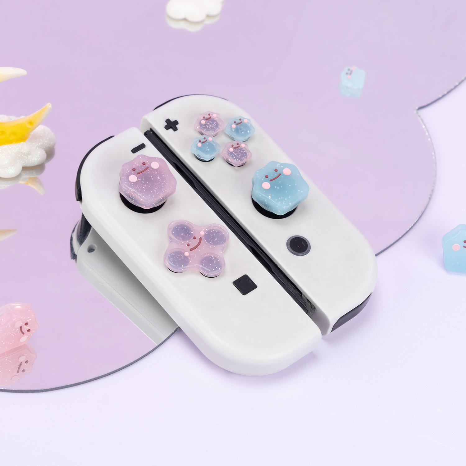 Nintendo keçid rokçu qapağı çarpaz düyməli stiker Variety NS sapı silikon rokçu qapağı oled açar qapağı