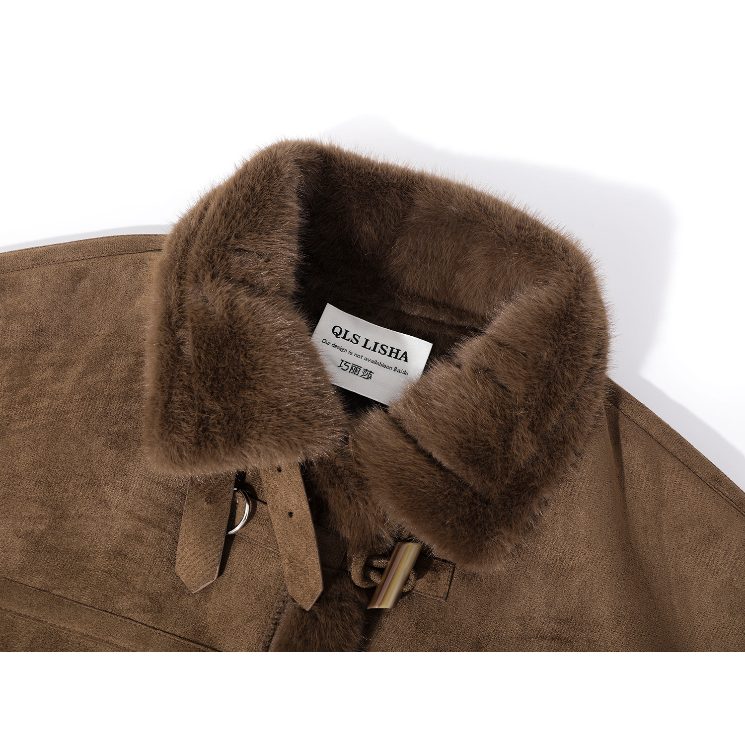 Cholisa Merard Koreya üslubunda quzu yunundan hazırlanmış yüksək keyfiyyətli unikal üslublu qadın qış xəz astarlı motosiklet topu