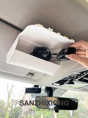 Cizgi filmi heyvan avtomobili eynəkləri saxlama qutusu, yaradıcı avtomobil günəş gözlüyü, eynək və bilet tutacağı, çoxfunksiyalı avtomobil saxlama qutusu