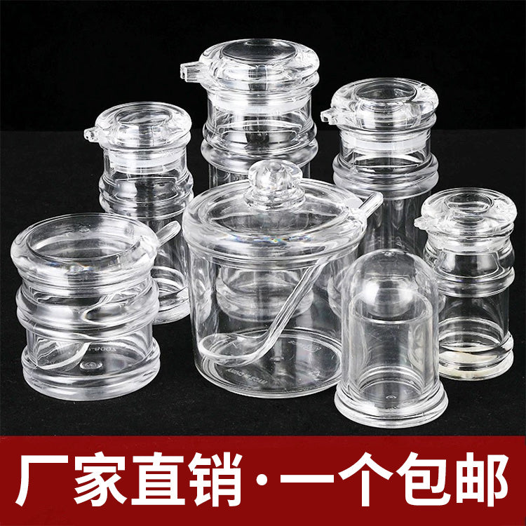 Çili qabı ədviyyat kommersiya akril sirkə qazanı restoran mətbəxi otel sirkə şüşəsi soya sousu duzu ədviyyat qutusu