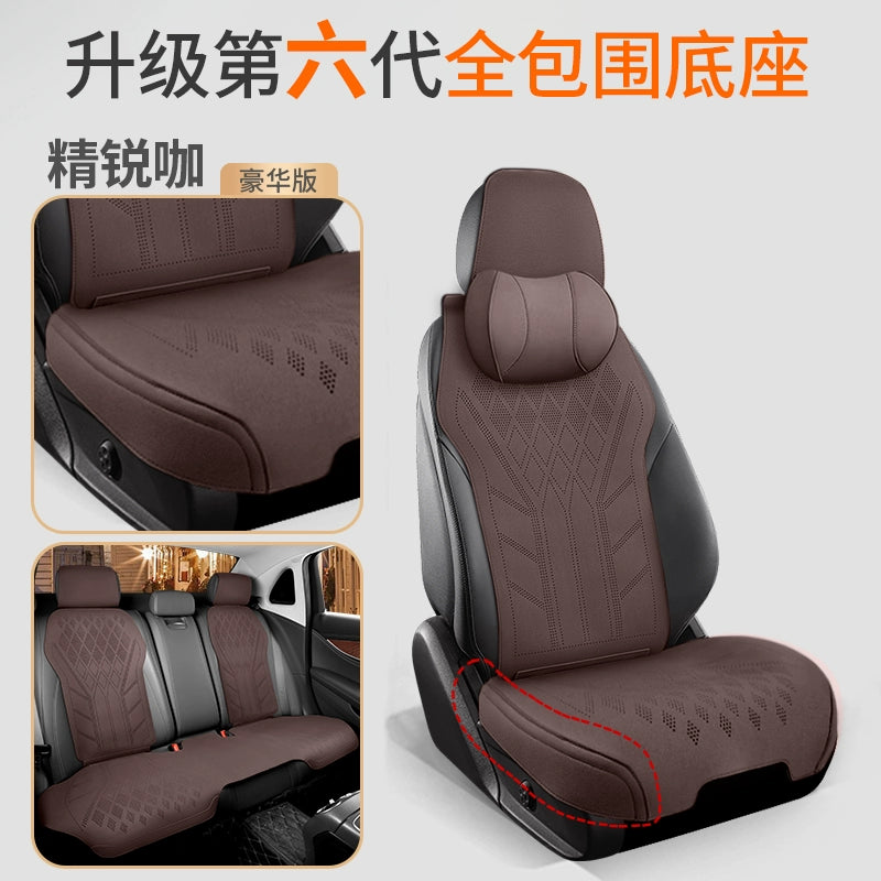 2025 Avtomobil Oturacaq Yastığı Bütün Mövsüm Universal Oturacaq Yastığı Zamşa Qış İstilik Oturacaq örtüyü Kiçik Bel Süet Yarım Ətraflı
