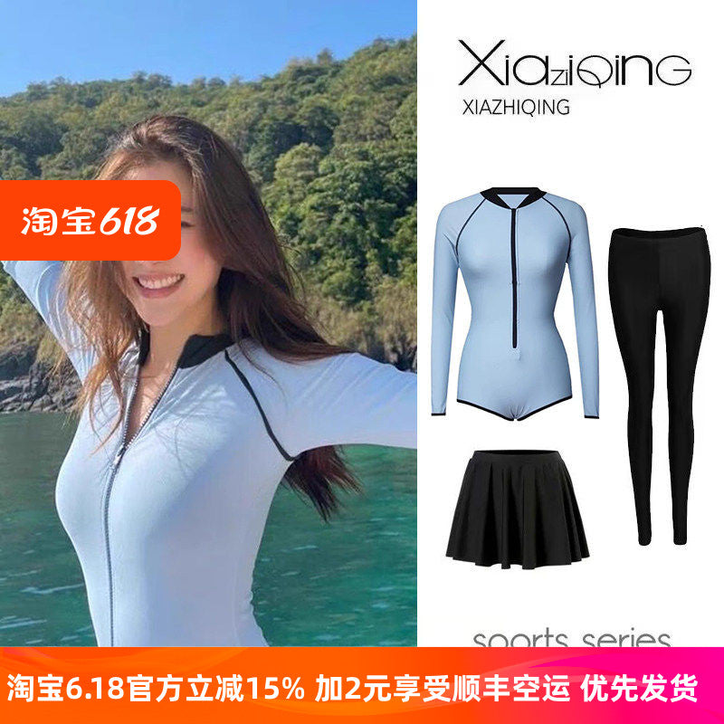 Qadınlar üçün yeni wetsuit, bir parça çimərlik kostyumu, uzunqol şalvar, günəşdən qoruyan, tez quruyan, arıqlayan, sörfinq, drift və snorkeling üçün çimərlik kostyumu