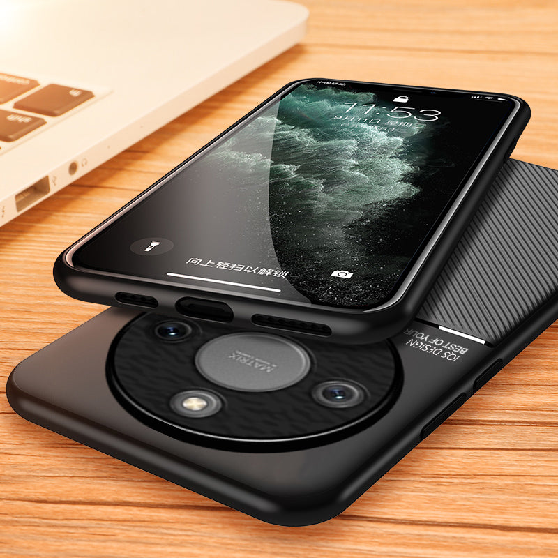 Suitable for Honor X9D external version, frosted leather texture, full coverage, anti-fall Honor shell case, new style for men and women, magnetic ultra-thin MTN-NX1 silicone soft edge