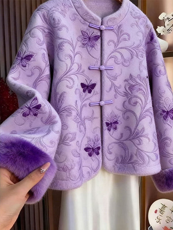 Yüksək səviyyəli, müasir Çin üslubunda palto, 2025-ci ilin qış yeni üslubu, bu ilin məşhur qadınlar üçün retro Tang kostyum topu.