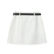 Cholisa-nın qadınlar üçün super şirin və unikal ağ A-xəttli ətəyi, yaz üçün mükəmməldir, şirin, yüksək belli, bədən quruluşuna malik dizaynla.