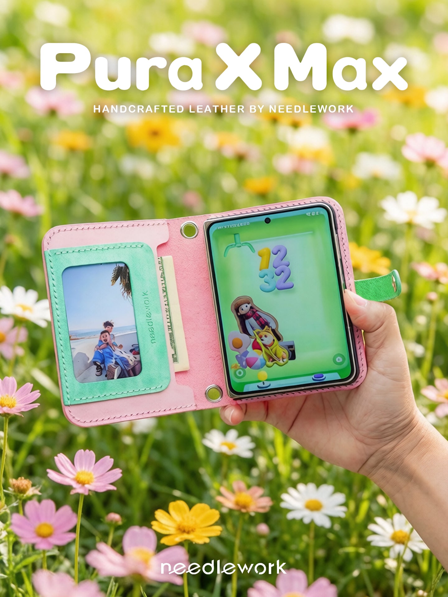 İki iynə və bir xətt Huawei puraxmax mobil telefon qutusu üçün uyğundur, yeni geniş qatlama notebook qoruyucu qutusu PuraXMax Kolleksiyaçı Buraxılış foto çərçivəsi sikkə kartı çantası lanyard yıxılmağa qarşı hər şey daxil qoruyucu örtük