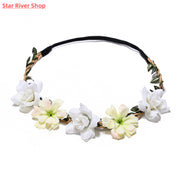 1 Piece Women Charming Floral Tiara Wedding Floral Headband Hairband A