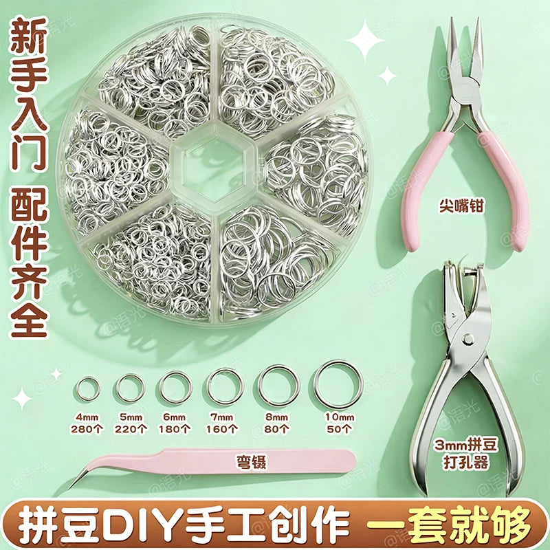 Lobya xüsusi açılış üzük yumruq kəlbətinləri açar kulon əl istehsalı DIY material aksesuarları kiçik lobya aləti
