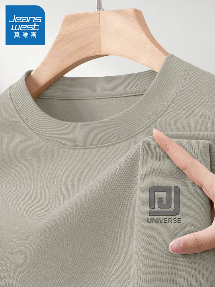 Jeanswest təmiz pambıq kişi qısaqol köynəyi 2026 yeni pambıq daxili qatlı köynək kişi yarımqol üst yay Q