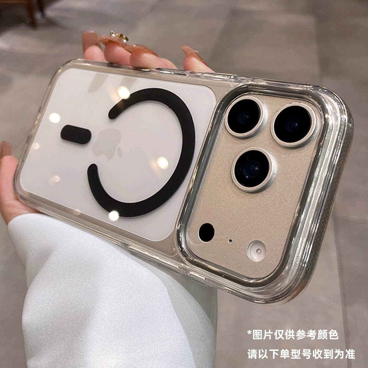 Apple iPhone 14/15/16/17 promax cib telefonu qutusu 2026 üçün uyğundur yeni üslubda sadə yüksək səviyyəli dəbdəbəli kreativ moda çox yönlü yüngül, yıxılmağa qarşı şəffaf maqnit qabığı qoruyucu örtük