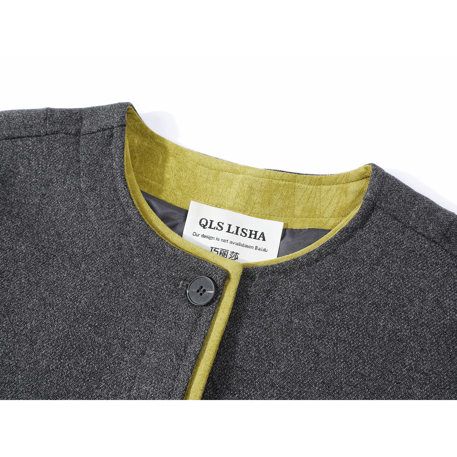 Cholisa Koreya üslubunda rəngli bloklu yun qısa palto, qadınlar üçün erkən qış yun palto, 2025 yeni üslub, yüksək səviyyəli zərif top