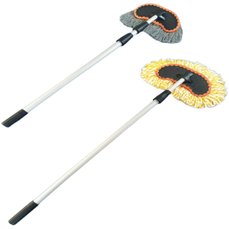 Uzun Alüminium Alaşımlı Genişləndirici Bağlantı Avtomobil Yuma Fırçası Yumşaq Yun Pambıq İpli Fantastik Mopping Aləti Avtomobil Tozlayıcı Mum Fırçası Baş Süd İpək Avtomobil Fırçası