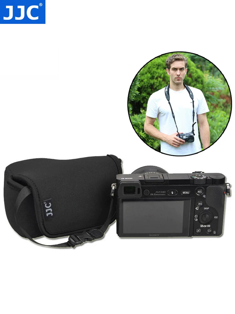 JJC, Sony güzgüsüz kameranın daxili çantası üçün uyğundur A6600 A6100 A6500 A6000 A5100A6300 A6400 ZV-E10 Sigma FP qoruyucu çanta saxlama qalınlaşdırılmış suya davamlıdır.