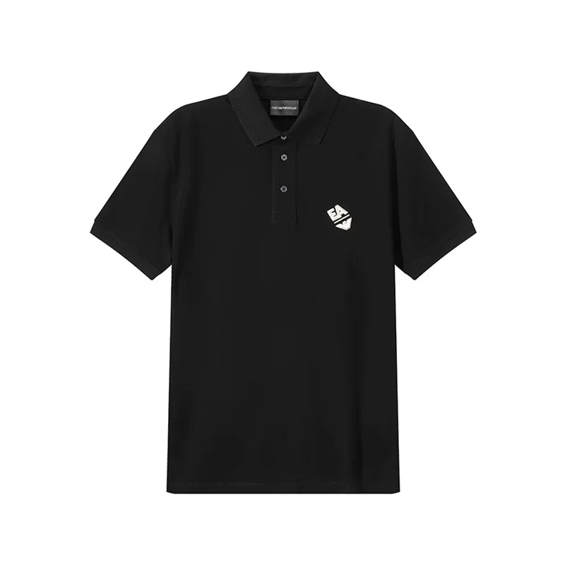 Armani EA Men's Embroidered Eagle Logo Cotton Short Sleeve Polo Shirt 3D1FE6 1JTKZ