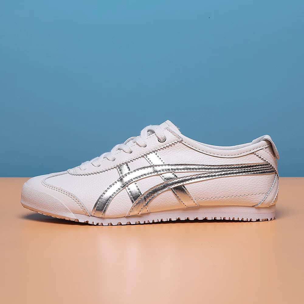 Klassik Kuijia Mexi 66 Tiger Zolaqlı Yapon Stilində Kişilər və Qadınlar üçün Sürüşkən Dəri Ayaqqabılar, Agande Təlim Ayaqqabıları