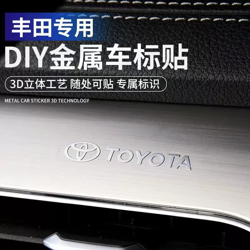 Metal Avtomobil Etiketləri 3D Üçölçülü Etiketlər Avtomobil Loqosu Mərkəzi İdarəetmə Pəncərəsi Avtomobil Daxili Dizayn Modifikasiyası Qəşəng Yaradıcı Dekorativ Etiketlər Neytral