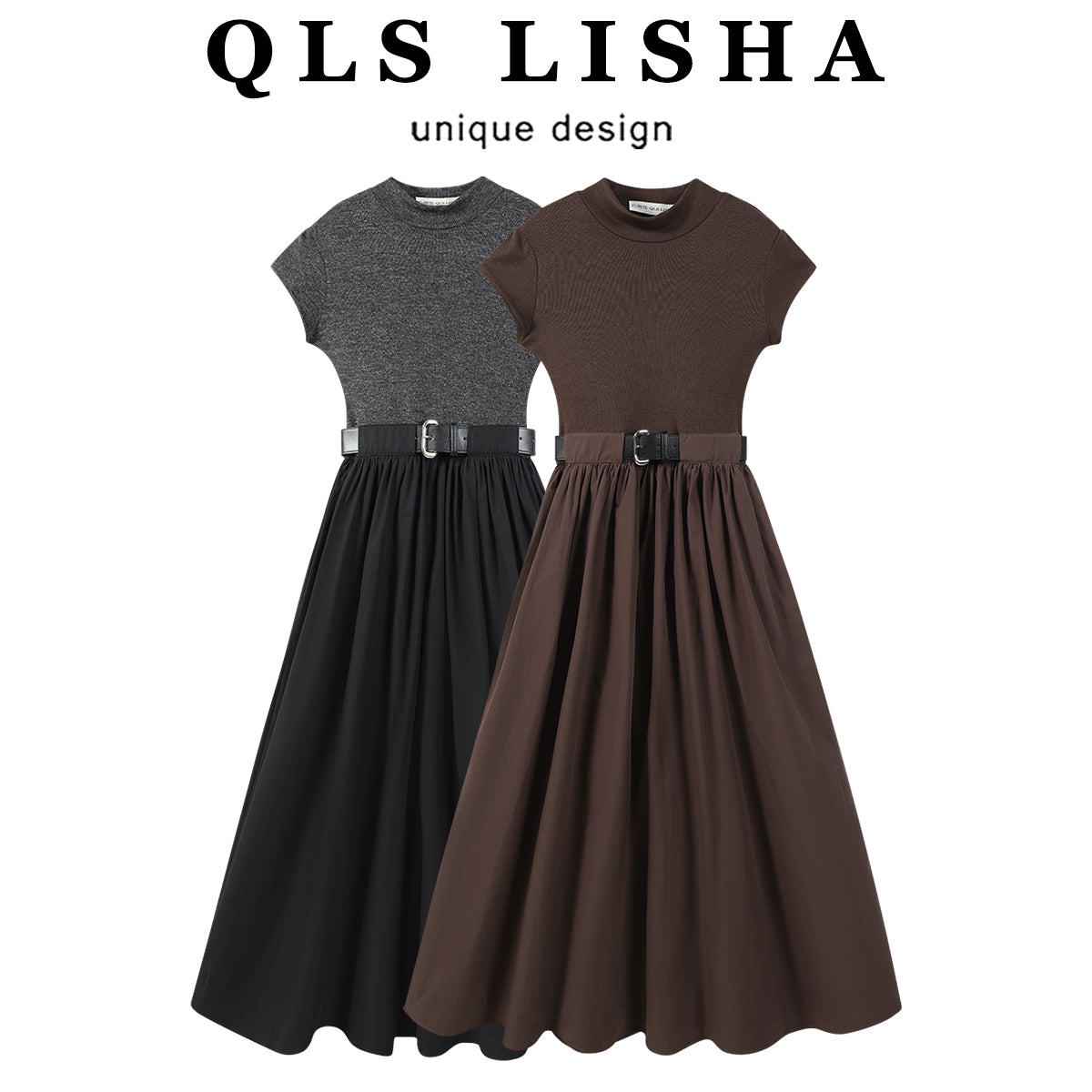 Cholisa arıqlama və çoxfunksiyalı toxunma don, orta uzunluqda, tikilmiş, erkən yaz Koreya üslubunda, qadınlar üçün zərif don.