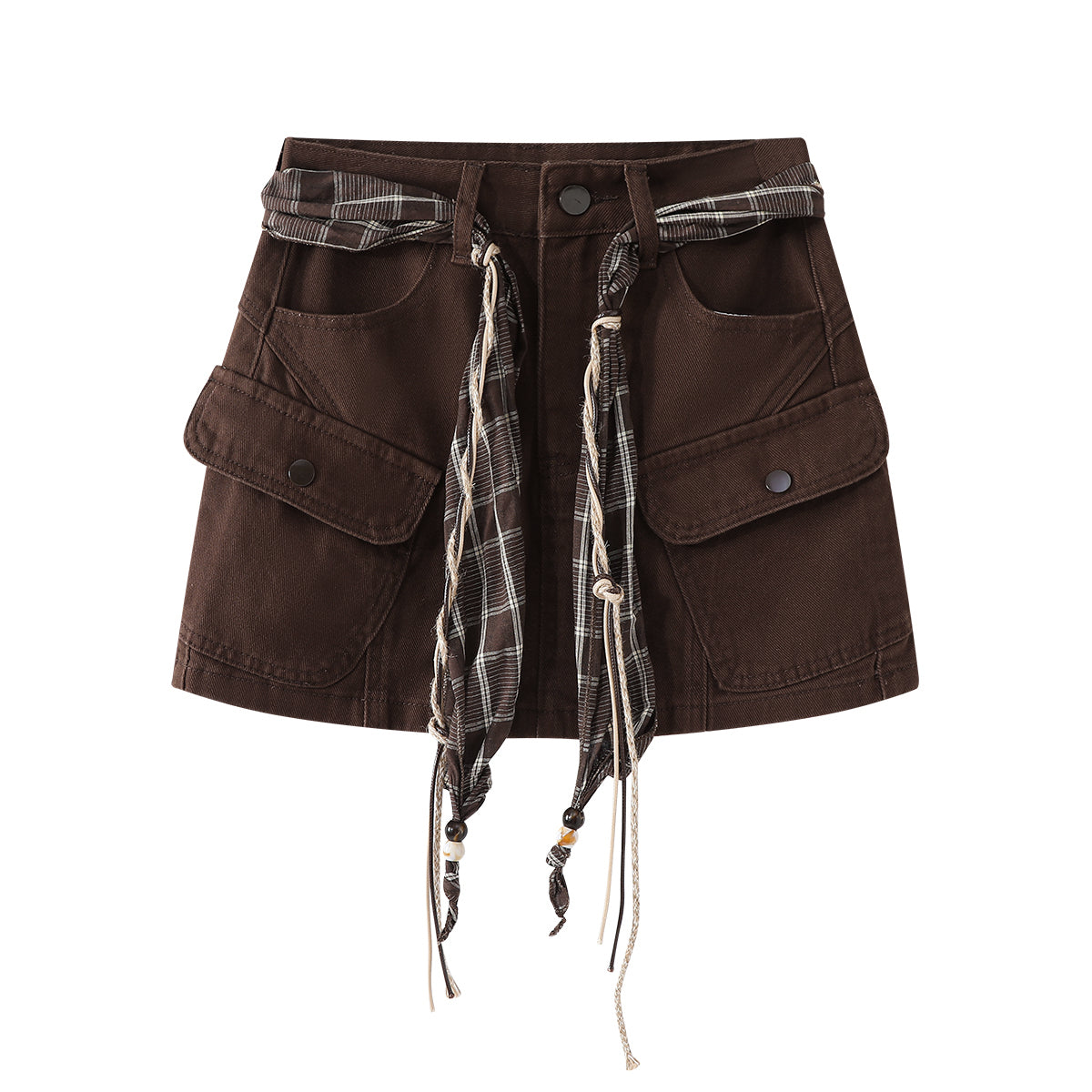 Cholisa Hot Girl Bodycon İş Geyimi Ətək Qadınlar üçün Yaz 2026 Yeni Amerika Üslubunda Yüksək Belli A-xəttli Denim Mini Ətək