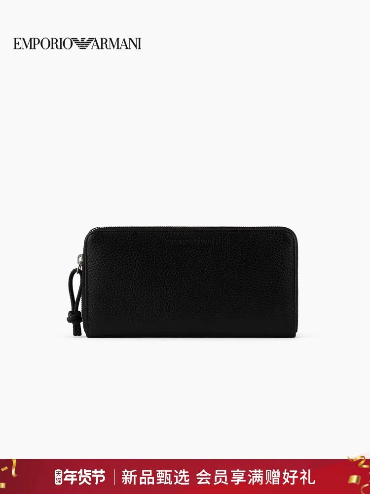 [New Year's gift] EMPORIO ARMANI Autumn/Winter Unisex Zipper Wallet/Card Holder
