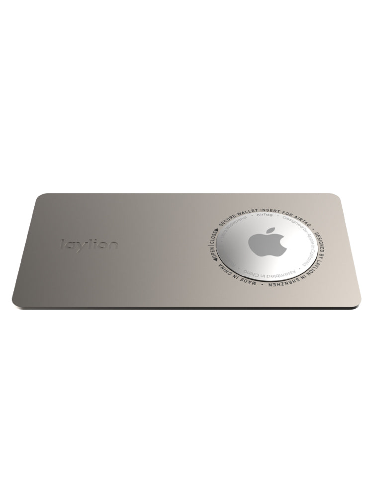 laylion Apple Airtag anti-itirilmiş lokator pul kisəsi üçün uyğundur ultra nazik metal kart gizli sahibi