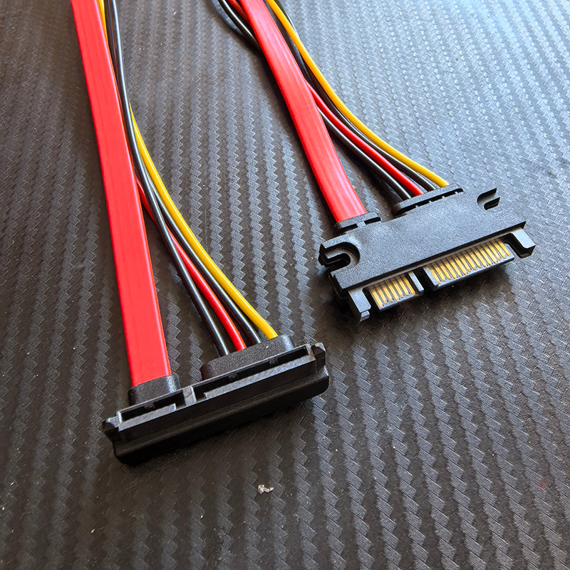 SATA kişidən qadın uzatma kabeli SATA7+15P sabit disk məlumat kabeli sata22pin uzatma kabeli