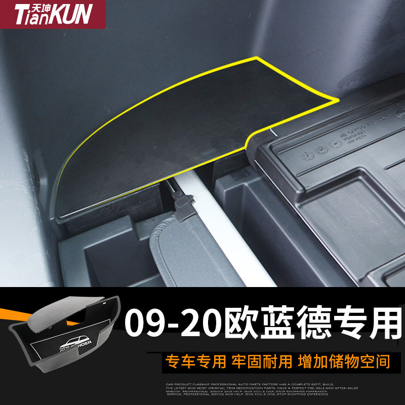 Yan saxlama qutuları, alət qutuları və baqaj üçün saxlama bölmələri, eləcə də 5/7 oturacaqlı modifikasiyaları olan 2016-2022 Outlander.