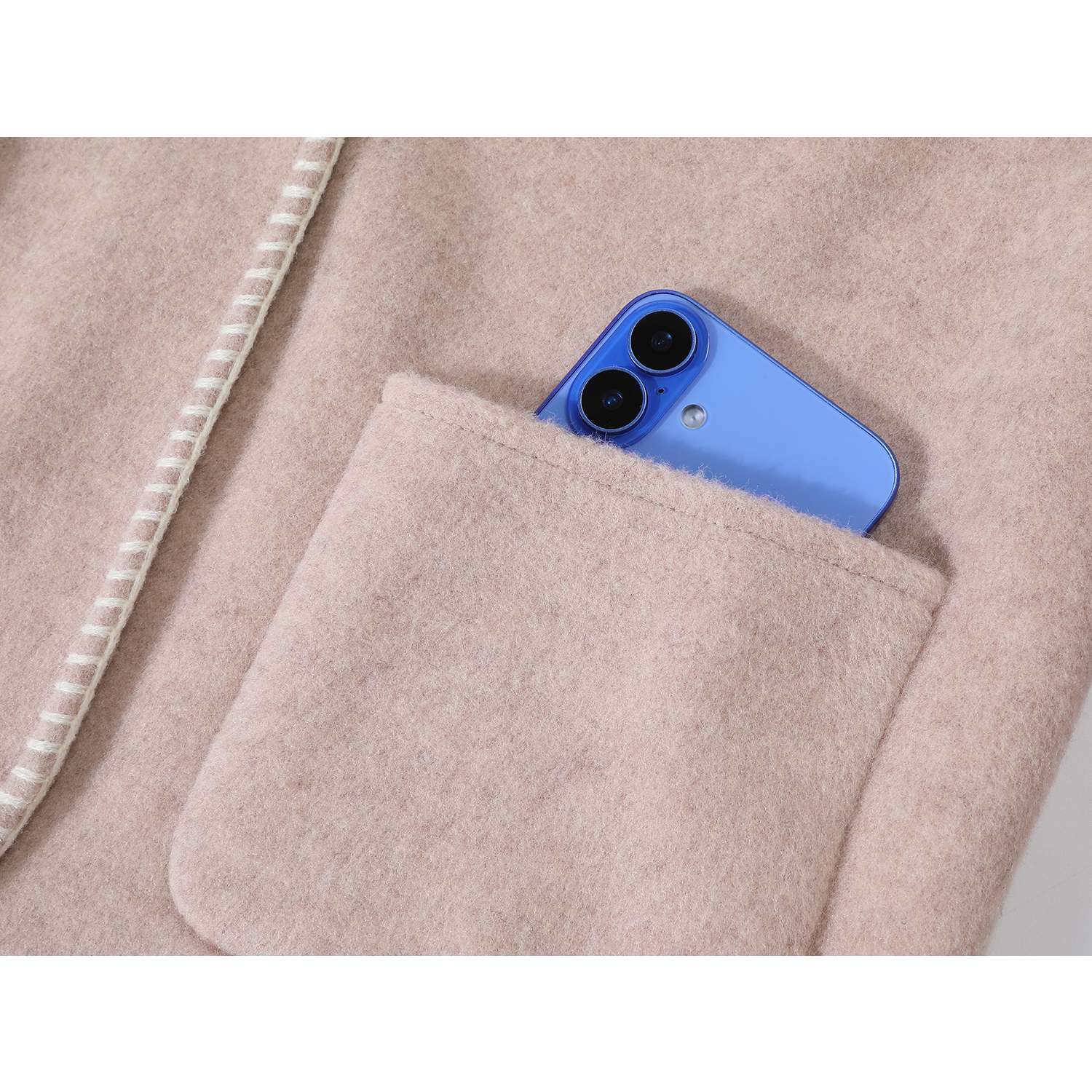 Chola Lisa Chanel üslubunda yun palto, yüksək səviyyəli qadın payız Koreya üslubunda çəhrayı zərif qısa yun palto.