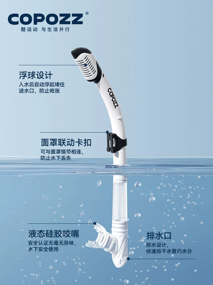 COPOZZ snorkeling maskası Sambo maskası sualtı dalğıc gözlükləri şnorkel dəsti tam quru miyopi üzgüçülük avadanlığı