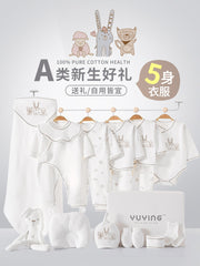 Yenidoğulmuş körpə geyimləri hədiyyə qutusu payız və qış dəsti, yeni doğulmuş körpənin bir aylıq qeyd etmə hədiyyəsi, yüksək səviyyəli ləvazimatlar