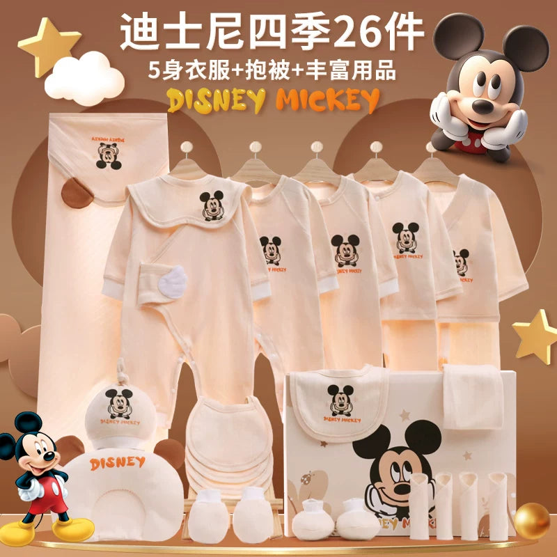 Disney təmiz pambıqdan hazırlanmış payız və qış üçün hədiyyə geyim dəsti, yeni doğulmuş körpələr, körpələr və bir aydan yuxarı körpələr üçün.