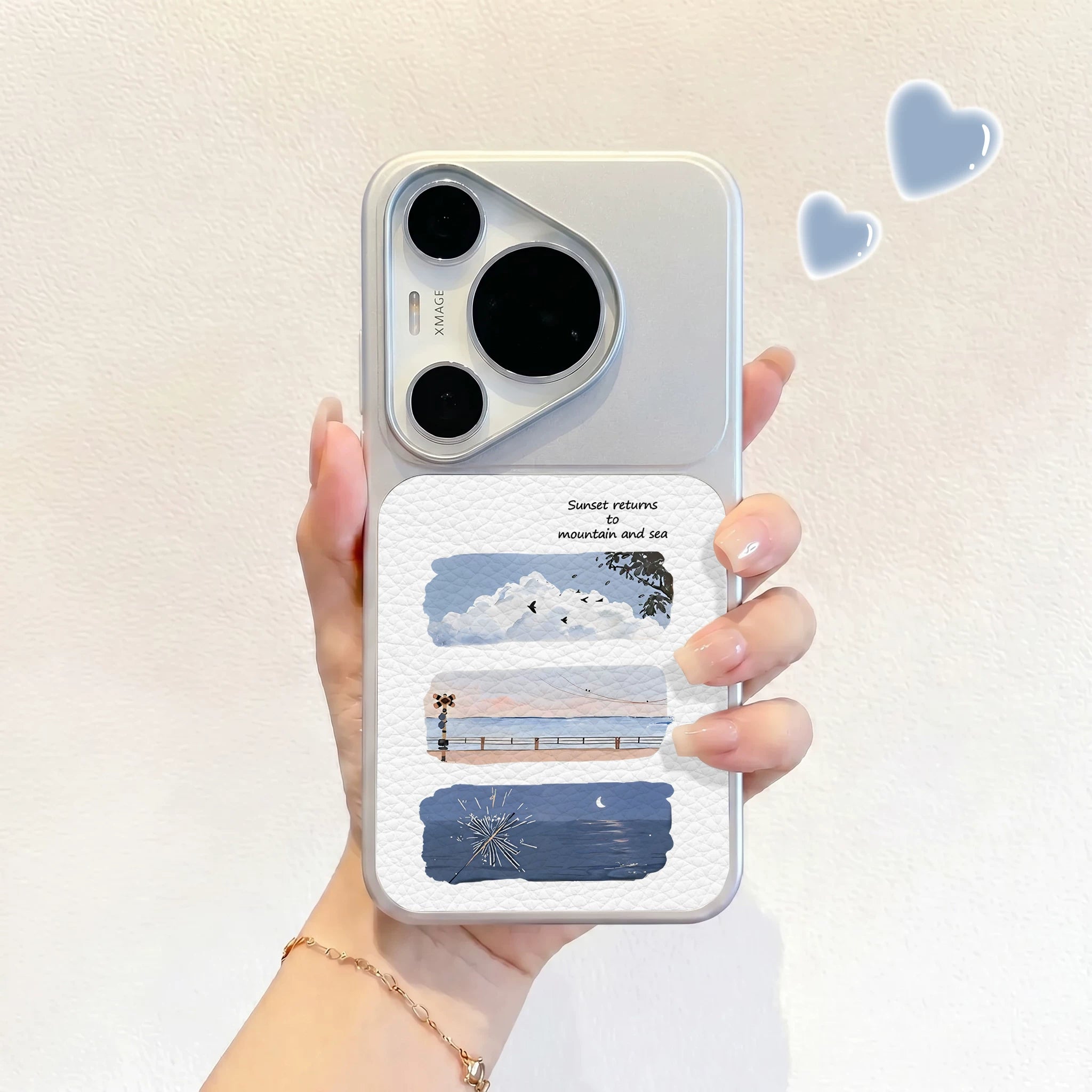 Məktub canavar şəkli Huawei pura90promax cib telefonu qabı pura90pro dəri silikon qutu pura90Pura80ultra imitasiya dəri qoruyucu çanta p70 yüksək səviyyəli p60 qadın