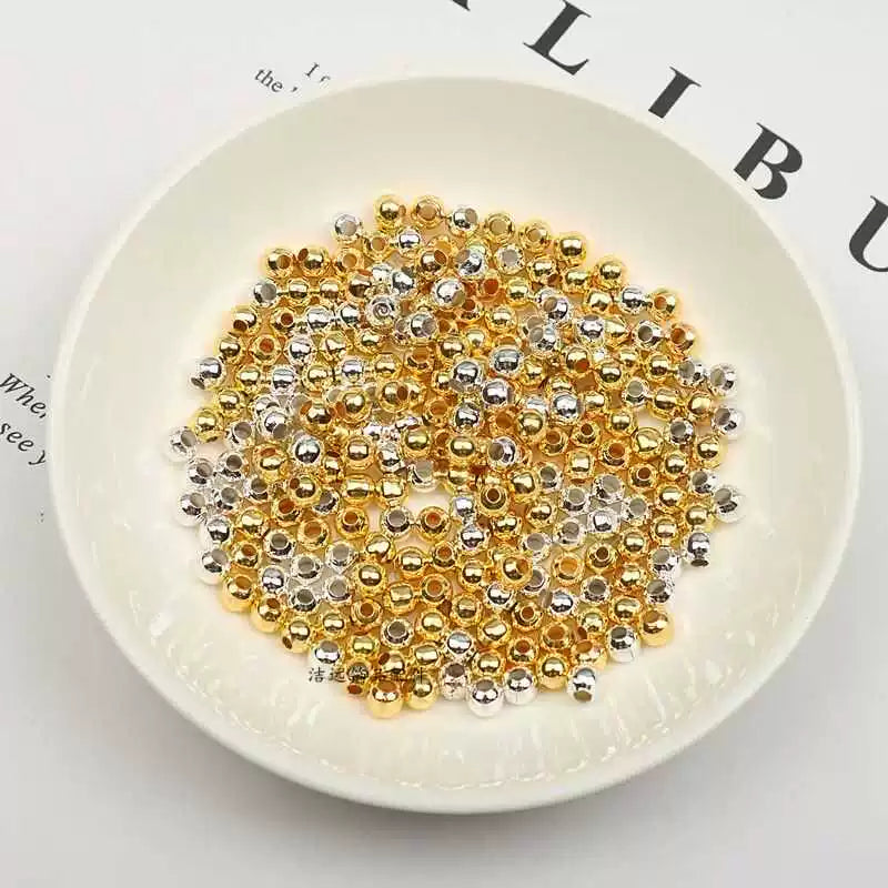 Yerləşdirmə muncuqları diy zərgərlik aksesuarları gümüş metal kəsilə bilən sabit toka əl işi bilərzik boyunbağı bitirmə muncuqları