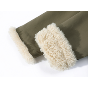 "Qoy Məni Parladım" - Zhao Lusi və Xu Yanın eyni stildə qalın quzu yun parkası, hərbi yaşıl iş geyimi paltosu, qadın pambıq yastıqlı gödəkçəsi.