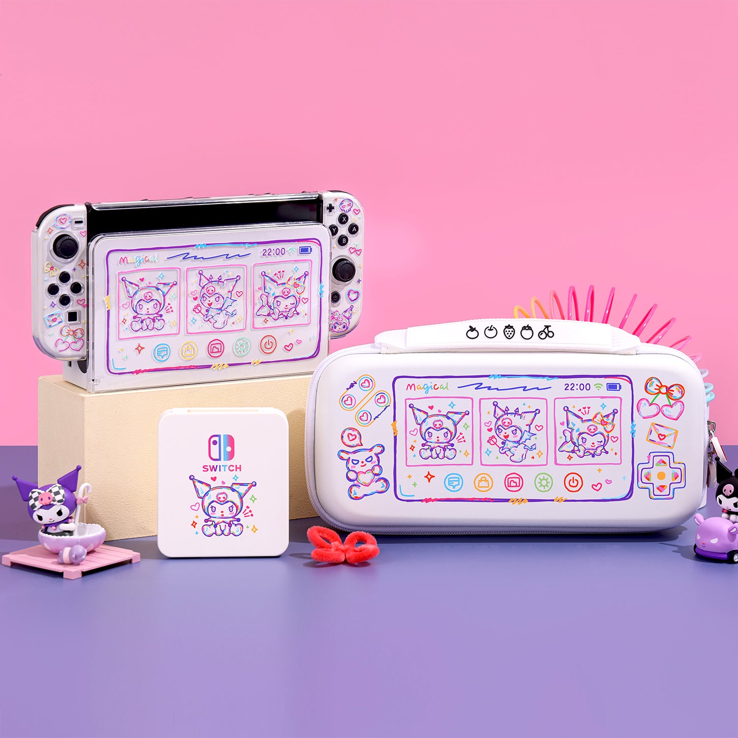 SWITCH OLED qoruyucu qutu Switch2 qoruyucu qutu sevimli sərt qabıqlı əsas qoruyucu qutu Tuya Kuromi