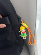 Avtomobil Asma Aksesuarları Pop Mart Arxa Görünüş Güzgüsü Peluş Kukla Düyünlü Toxunma Lanyard Telefon Anahtarlığı Lanyard