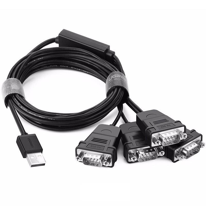 Greenlink bir-dörd USB-dən RS232-yə məlumat kabeli usb-dən serial porta 9-pin qoşulma kabeli usb-dən 232-yə çevirici kabelə birdən ikiyə ikili çox konnektorlu kompüter xarici rabitə portu adapter kabeli 232 rabitə