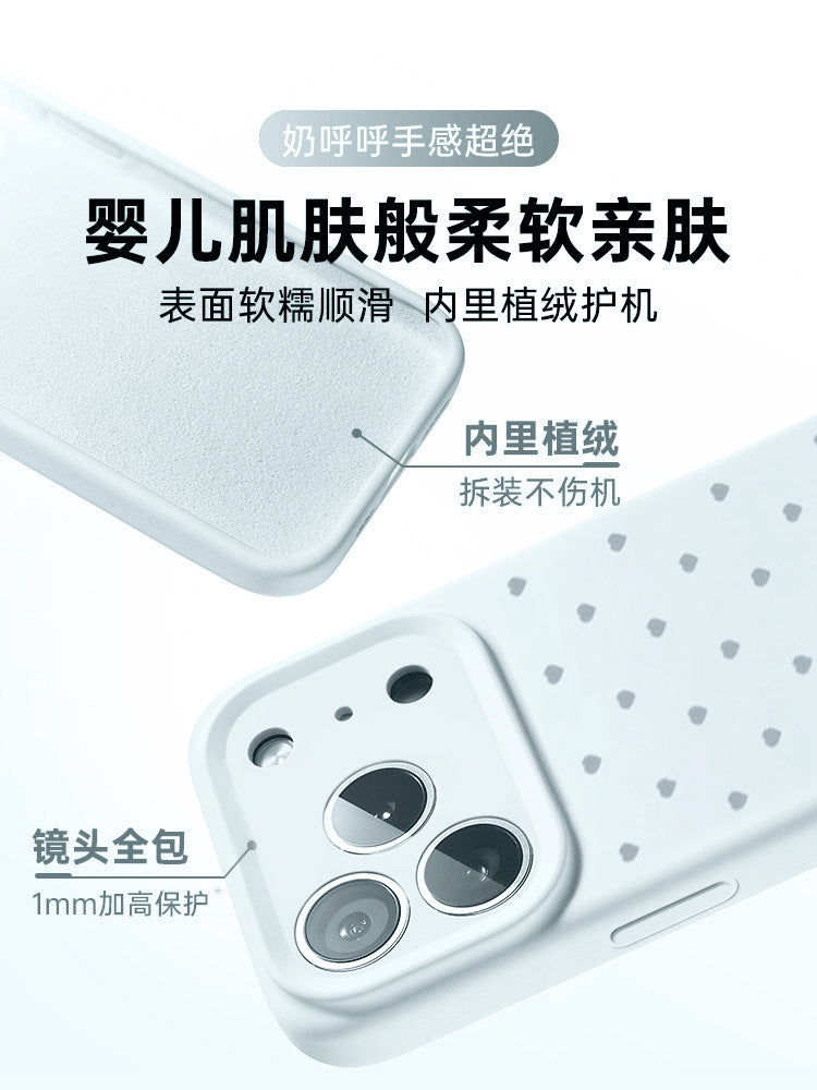 Uston Apple 17 mobil telefon qutusu üçün uyğundur iphone17promax yeni maye silikon 16 sevgi 14 mavi ins külək 13 qoruma max hər şey daxil AI düyməsi 16pro sadə 17pro dəsti