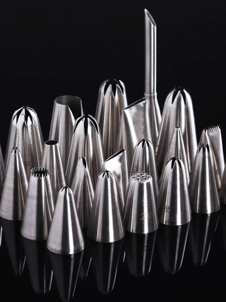 304 paslanmayan polad dekorativ nozzle tək ərinmiş lobya peçenye gül çiçəyi ağız şaftalı puf sıxıcı krem nozzle bişirmə ev