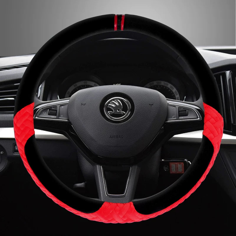 Skoda Octavia, Rapid, Fabia, Superb, Kodiaq, Yeti, Karoq Plush Steering Wheel Cover (Winter)