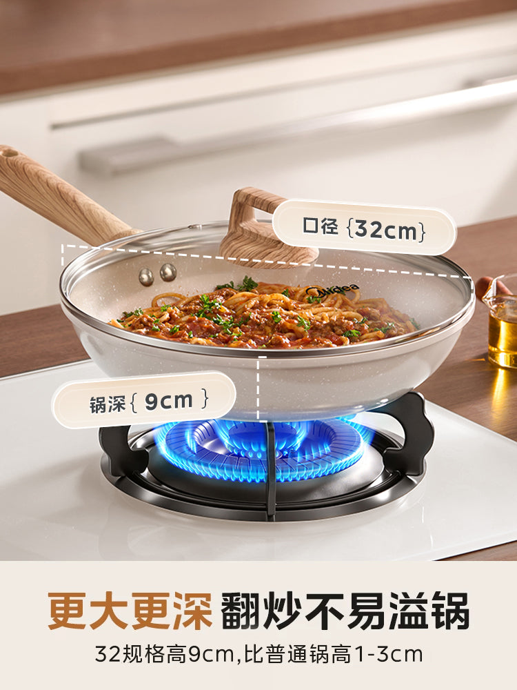 Midea titan yapışmayan wok məişət qazanı wok bişirmə qazanı buğda düyü daşı rəngli induksiya sobası xüsusi qaz sobası var