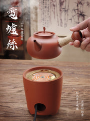 Chaozhou qırmızı palçıq qum çaydanı iki məqsədli kömür sobası çay hazırlamaq üçün soba ətrafında açıq məişət elektrik sobası məftilli elektrik qazanı Chaoshan kiçik soba