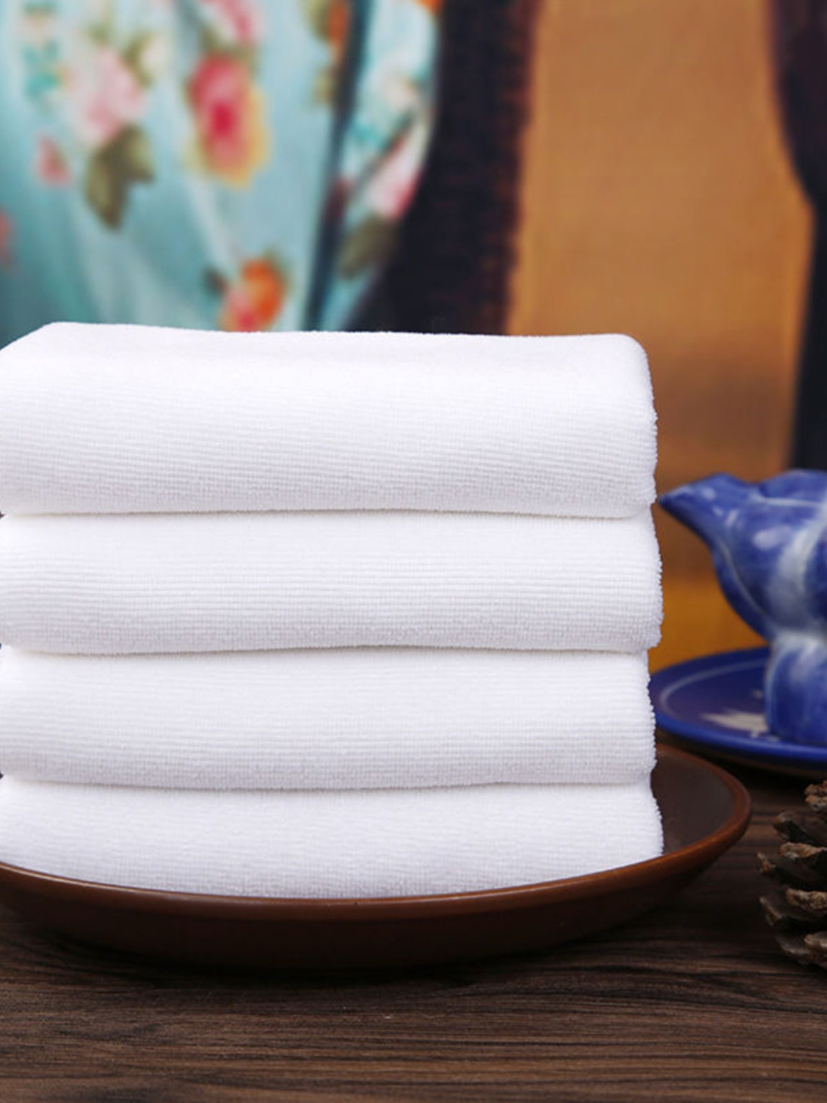 Ağ dəsmal istehsalçısı birbaşa satış otel hamamı oteli birdəfəlik tüysüz qida fabriki su uducu ağ dəsmal kvadrat dəsmal