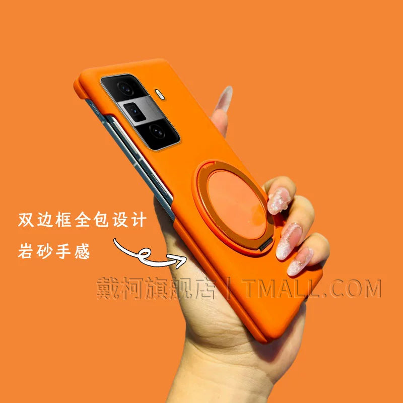 [Cüt mərkəzi ox qaya qumu qabığı] Honor Magicvs3 mobil telefon qutusu Magicv3/Magicv6/v5/Magicv2 sadə Magicvs2 sərt qabıqlı buzlu düşməyə qarşı 360 fırlanan stend