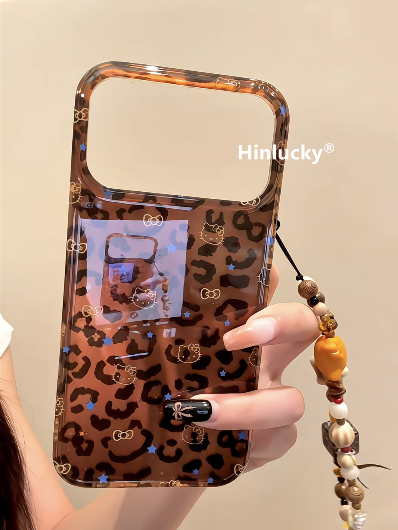 Hinlucky qəhvəyi bəbir çaplı mavi ulduz pişik Apple 17 üçün uyğun mobil telefon qutusu iphone16promax yeni 15 ikiqat qat 14 düşməyə qarşı qoruyucu örtük 13 əl daşıma zənciri 17pro super gözəl görünüş
