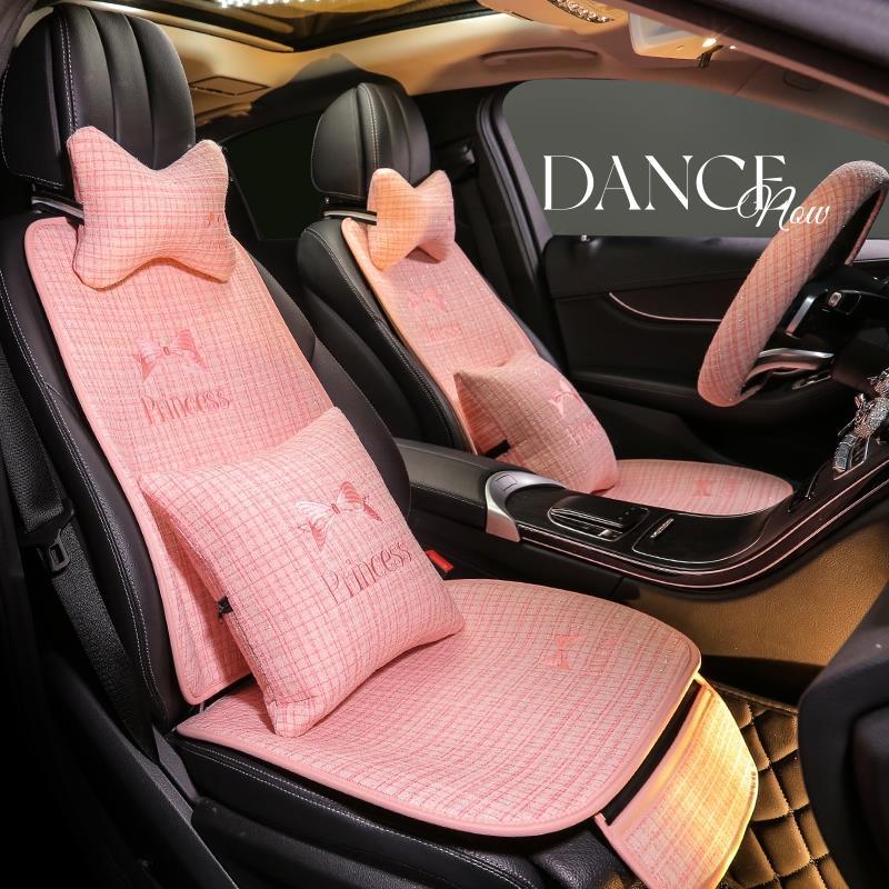 Xiaomi SU7 seat covers for summer, semi-enclosed car seat cushions, breathable canvas seat cushions for all seasons, suitable for all seasons.