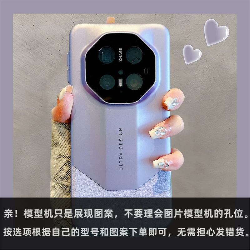 Huawei mate70pro+ üçün uyğun yüksək keyfiyyətli dəri yeni mobil telefon qutusu mate60RS qeyri-adi master mate80pro yüngül lüks mate40/50pro elektrokaplama 40RS Porsche pura70pro